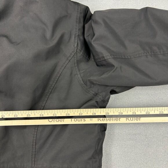 Eddie Bauer Jacket Womens Small Weatheredge Coat Hooded Faux Fur Black Parka - Picture 11 of 12